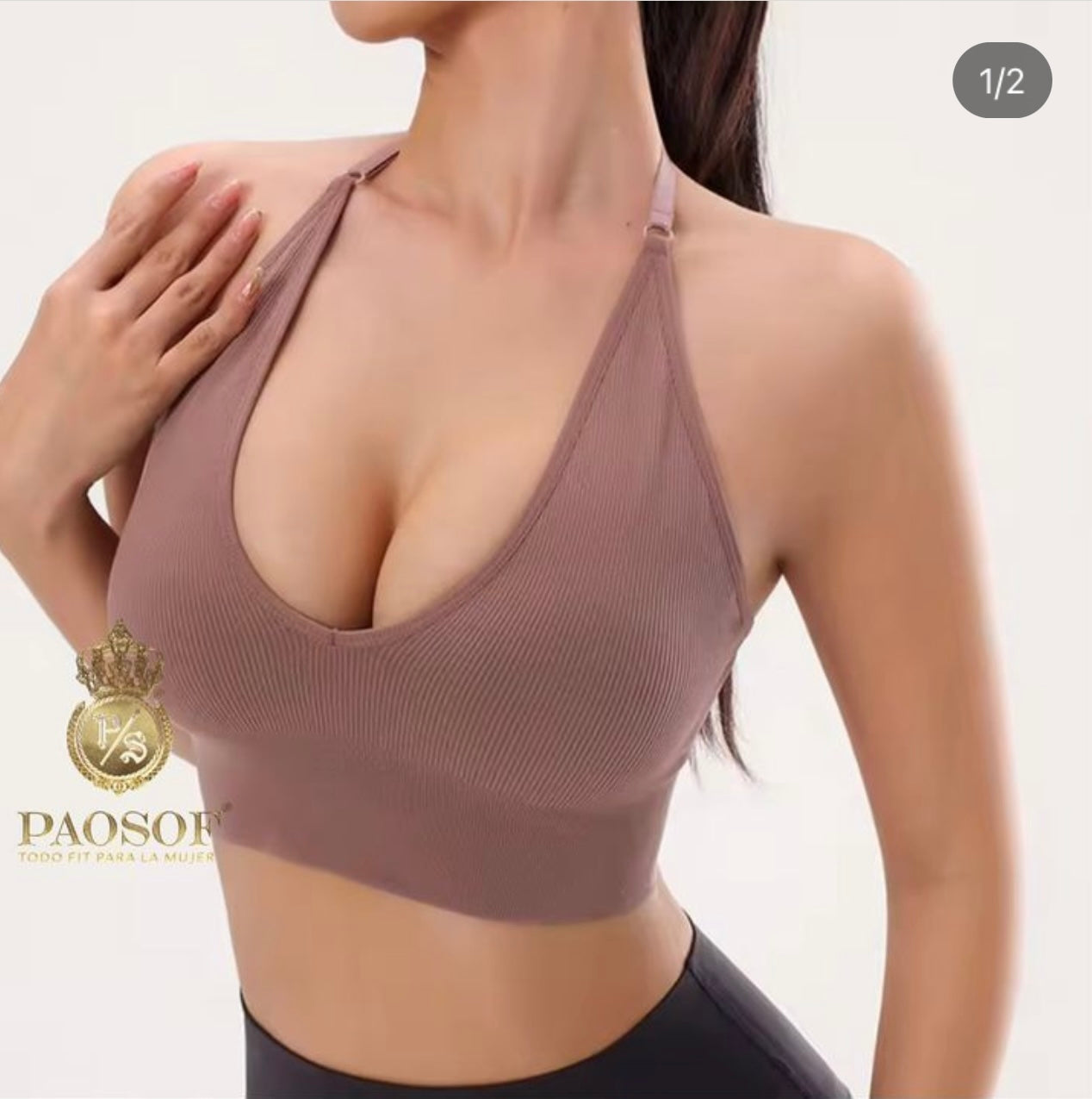 Top deportivo cuello halter